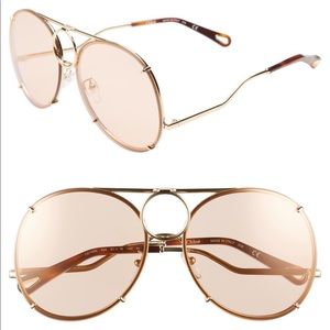 Chloe CE145S Vicky Aviator Frame
Gold Sunglasses interchangeable lenses